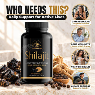 Shilajit Capsules with Maca Root & Black Pepper