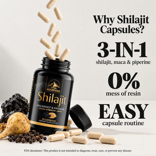 Shilajit Capsules with Maca Root & Black Pepper