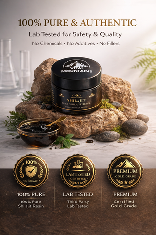 Organic 100% Pure Himalayan Shilajit, 60 Days Sundried, Soft Resin