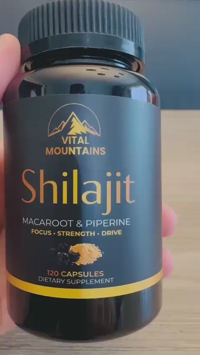 Shilajit Capsules with Maca Root & Black Pepper